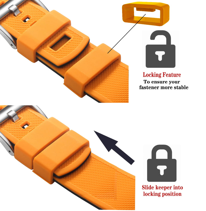 Premium Silicone Quick-Release Watch Band 18/20/22mm