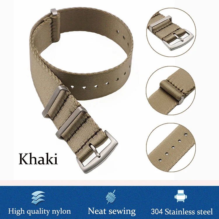 NATOBELT Quality Seatbelt Nylon Watch Strap 20mm 22mm Universal Type Sports Troops Parachute Pilot Military Nylon Watch Bands