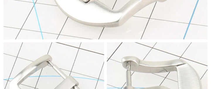 MAIKES Stainless Steel Watch Buckle 16mm 18mm 20mm 22mm 24mm Leather Strap Watch Clasp Black Rose Gold