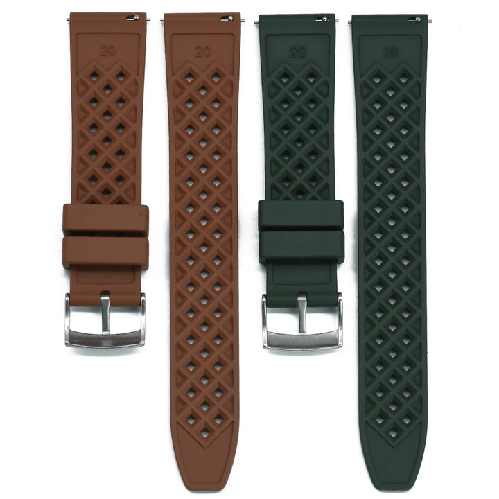 Quick Release FKM Fluorine Rubber Watch Strap – Waterproof 20/22mm