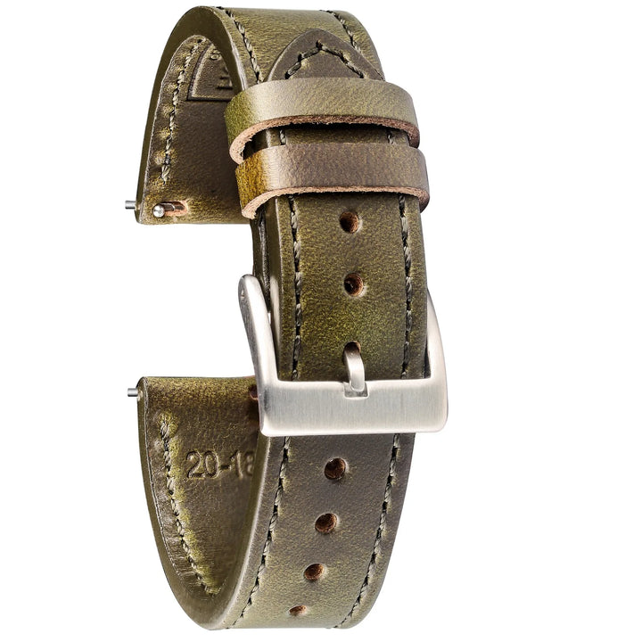 High Quality Horween Genuine Leather Straps Brown Soft Wrap Handmade Cowhide Watch Bands 18mm 20mm 22mm