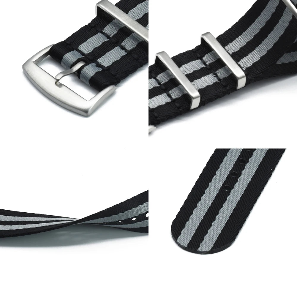 NATOBELT Quality Seatbelt Nylon Watch Strap 20mm 22mm Universal Type Sports Troops Parachute Pilot Military Nylon Watch Bands