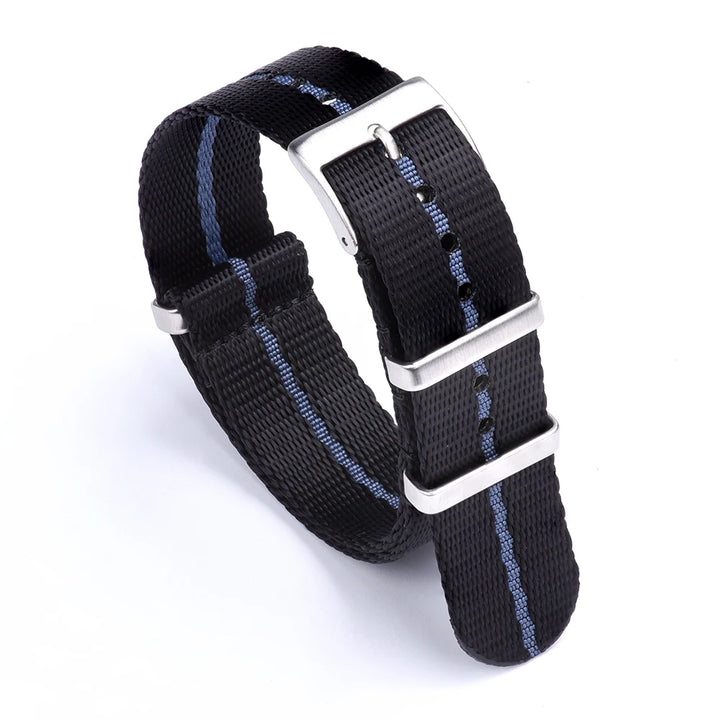 NATOBELT 20–22mm Premium Seatbelt Nylon & Sailcloth Watch Strap – Pin Buckle for Men’s Watches