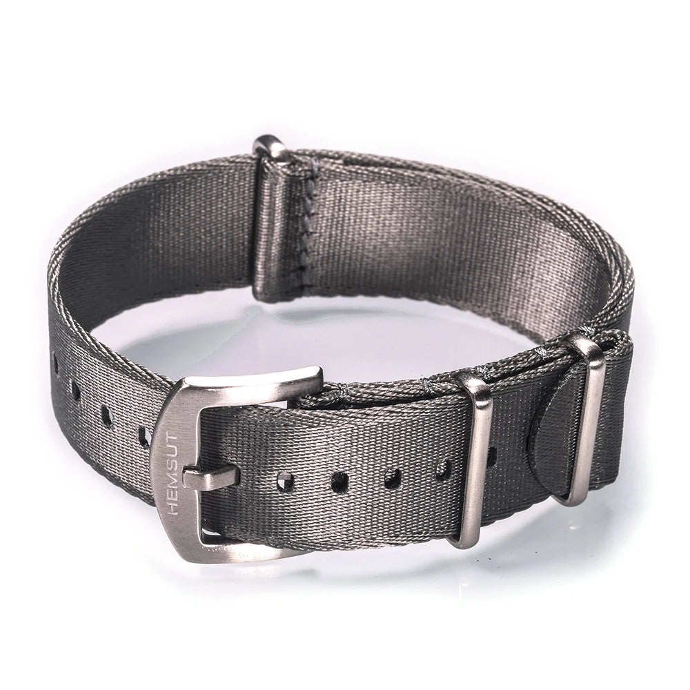 HEMSUT Nylon One-Piece Quick-Drying Watch Strap 18-24mm