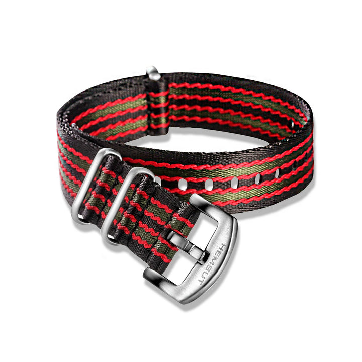 HEMSUT Nylon One-Piece Quick-Drying Watch Strap 18-24mm