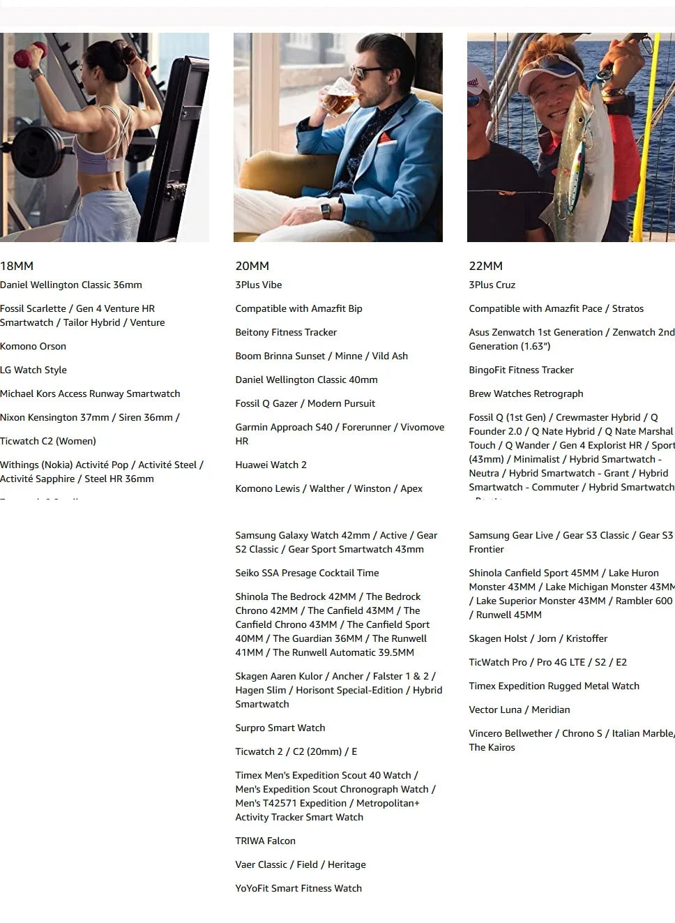 Hemsut Smart Silicone Watch Bands 18mm 20mm 22mm  Quick Release Rubber For Galaxy  Watch Strap  Man Women Soft Replacement