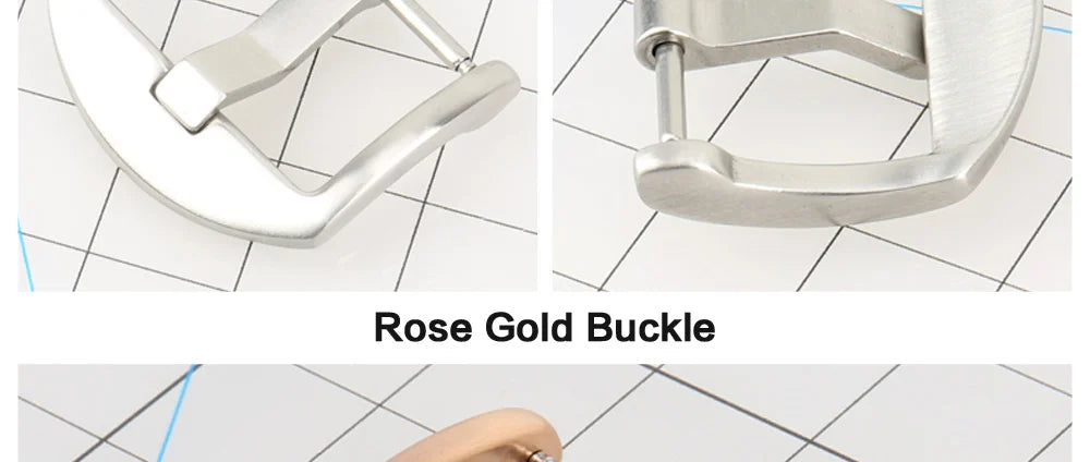 MAIKES Stainless Steel Watch Buckle 16mm 18mm 20mm 22mm 24mm Leather Strap Watch Clasp Black Rose Gold