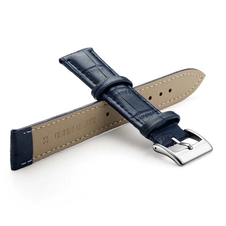 Cowhide Genuine Leather Watch Strap – 12–24mm with Tool