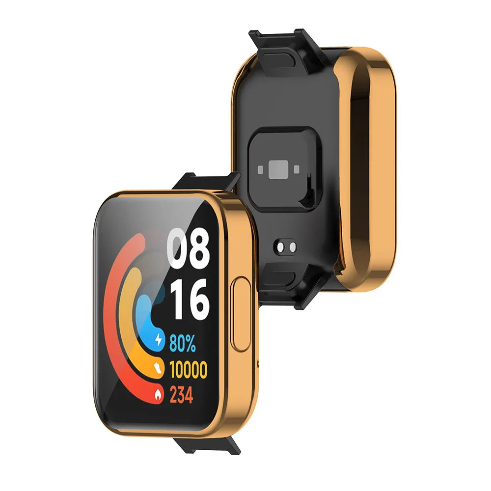 Electroplated TPU Protective Case for Redmi Watch 2 Lite – Full Screen Bumper