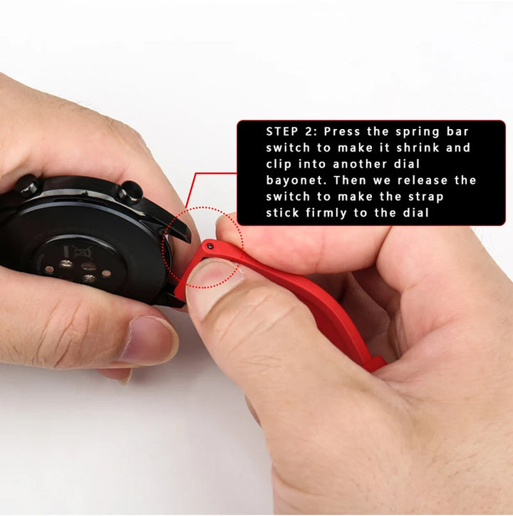 Fluoro Rubber Watch Band 20mm 22mm Green Sport Watch Strap Men Quick Release Watchband For HUAWEI GT Casio Citizen Seiko