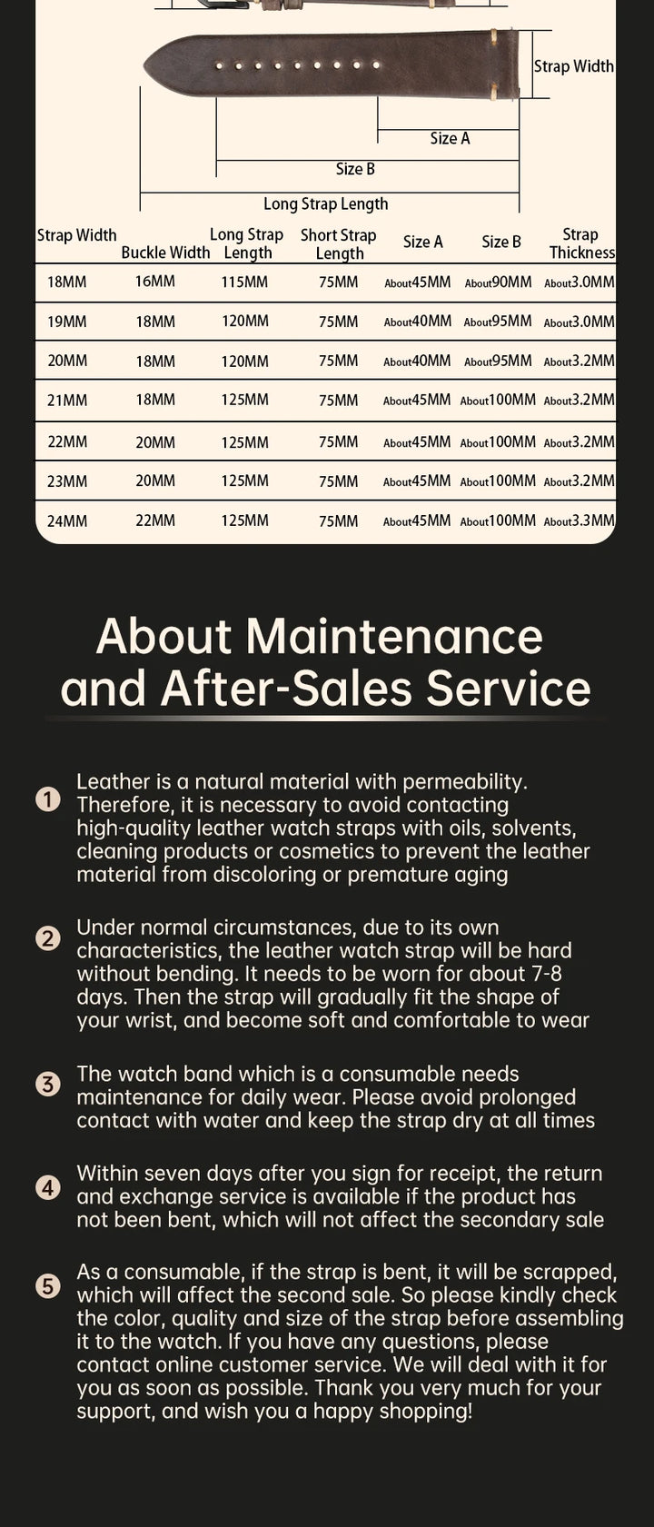 MAIKES Quick Release Watch Strap Butterfly Clasp Cow Leather Made in Tuscany Italy Accessories Bracelet Watch band