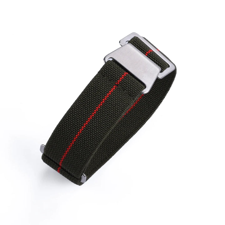 NATOBELT 60s French Troops Parachute Bag Elastic Strap 20mm 22mm Nylon Watchbands Man's Universal Smart Watch Fabric Wristband