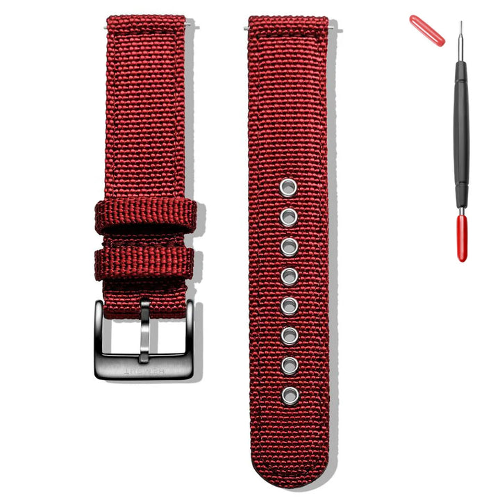 HEMSUT Nylon Quick-Release Military Watch Band (18-24mm)