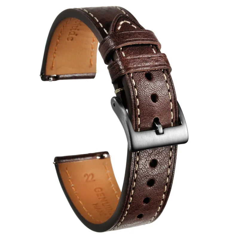 HEMSUT Handmade Italian Cowhide Leather Watch Strap 18-22mm