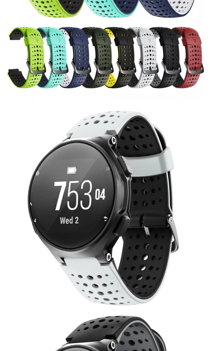 22mm Silicone Watch Strap for Garmin Forerunner 230/235/620/630/735XT