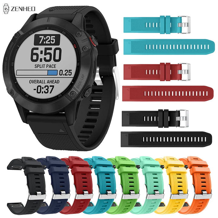 22mm Quick-Fit Silicone Strap – Garmin Fenix, EPIX & Tactix