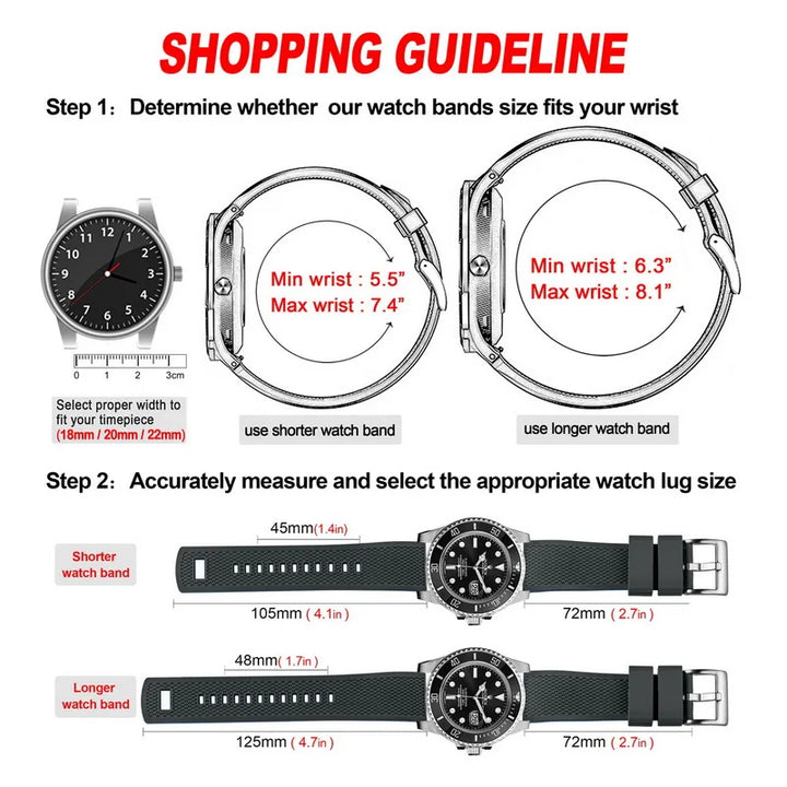 Hemsut Smart Silicone Watch Bands 18mm 20mm 22mm  Quick Release Rubber For Galaxy  Watch Strap  Man Women Soft Replacement