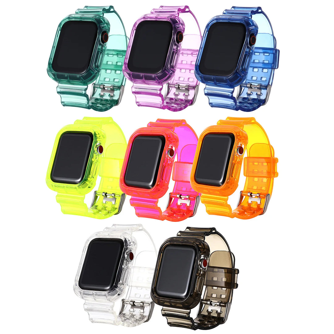 Transparent Silicone Sport Apple Watch Band 38–44mm for Series 1–6