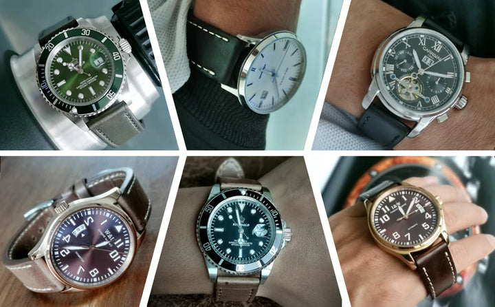 HEMSUT 100% Genuine Leather Straps Quick Release Horween Soft Wrap Handmade Cowhide Wrist Bands 18mm 20mm 22mm