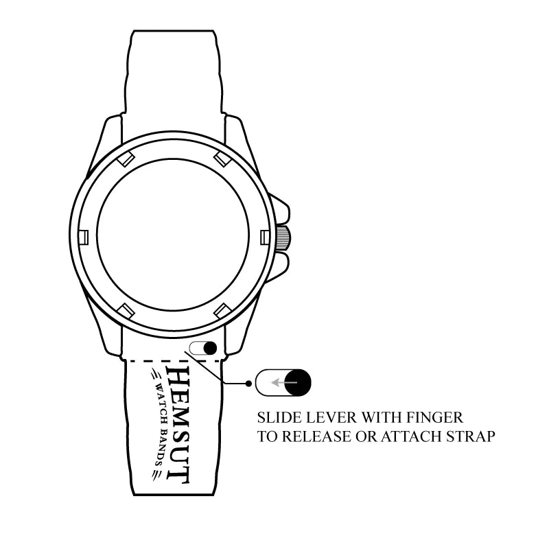 Hemsut Quick Release Leather Watch Bands Saddle Calf Handmade Vintage Leather Watch Strap 18mm 20mm 22mm