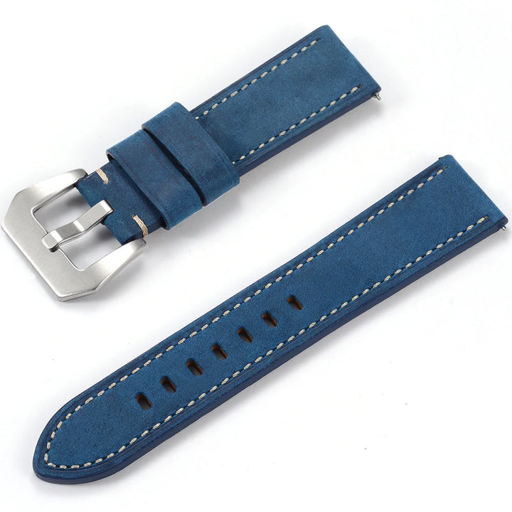 Men’s Genuine Leather Watch Band 22–24mm (Top Grain, High Quality)