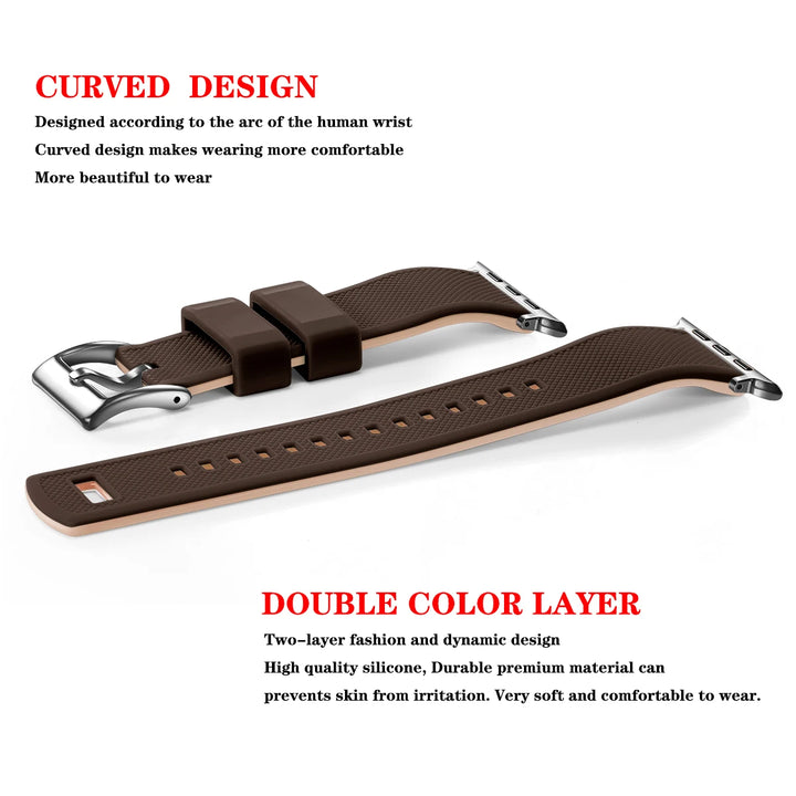 New Silicone Rubber Apple Watch Band 38–45mm