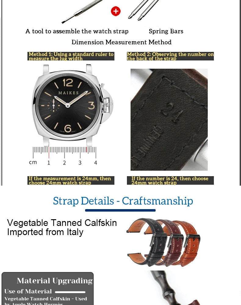 Quick Release Cow Leather Watch Strap 22mm 20mm For Huawei Watch GT 2 Pro Watchbands TISSOT Accessories Watch Band