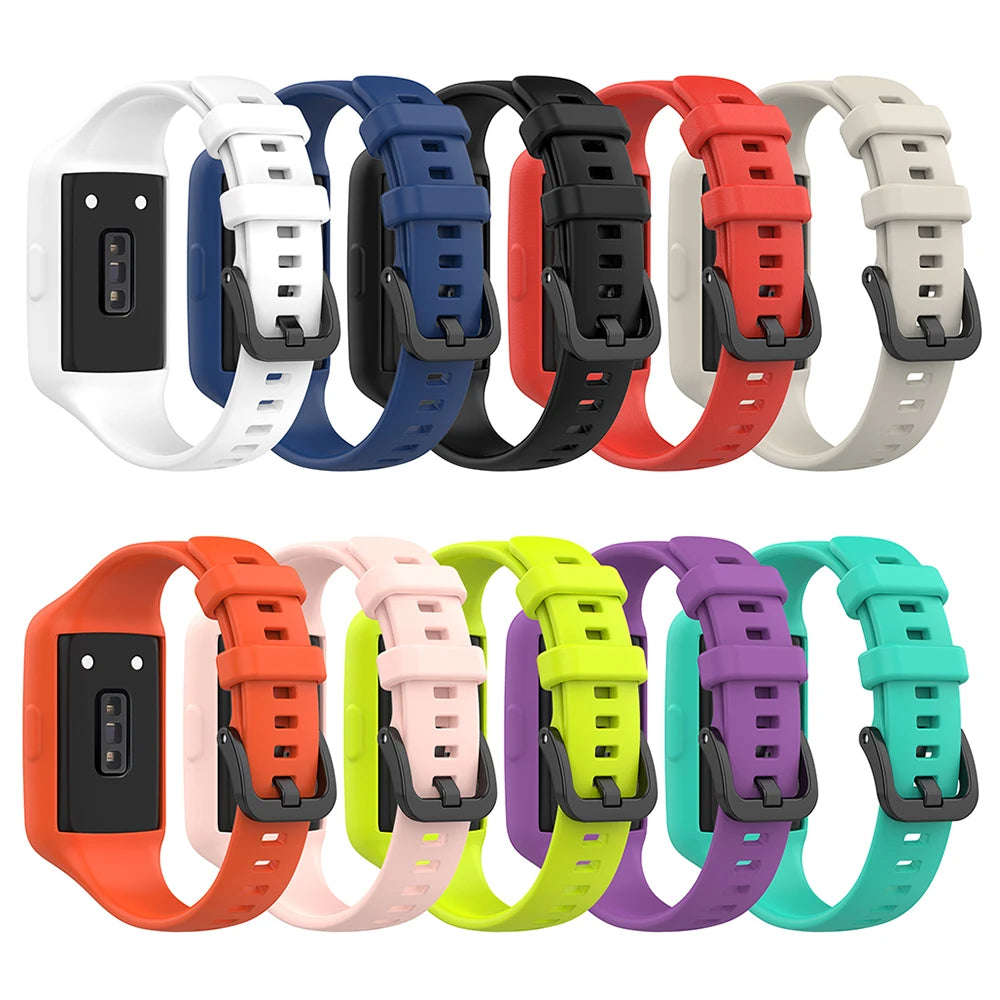 Silicone Strap with Case for Huawei Band 6/7 & Honor Band 6/7