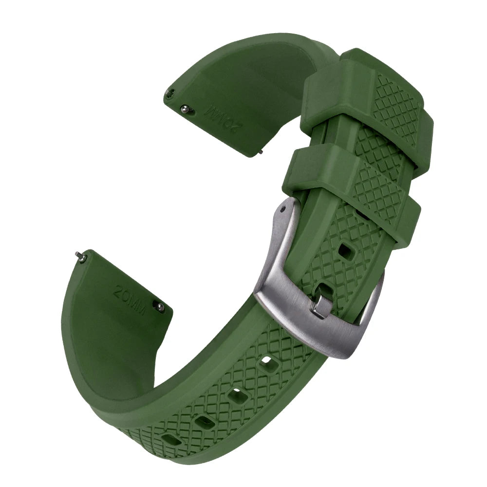 FKM Rubber Watch Strap 20/22mm for Samsung Galaxy 46mm & Huawei GT2/Amazfit GTR 47mm