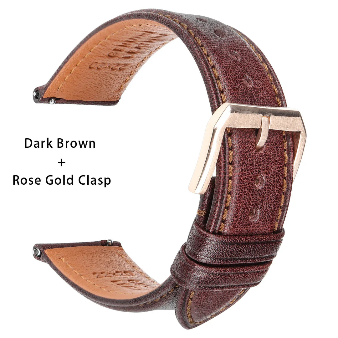 Quick Release Leather Watch Bands Watch Accessories For SEIKO Samsung Galaxy Watch Strap Active2/3 Watch Bracelet