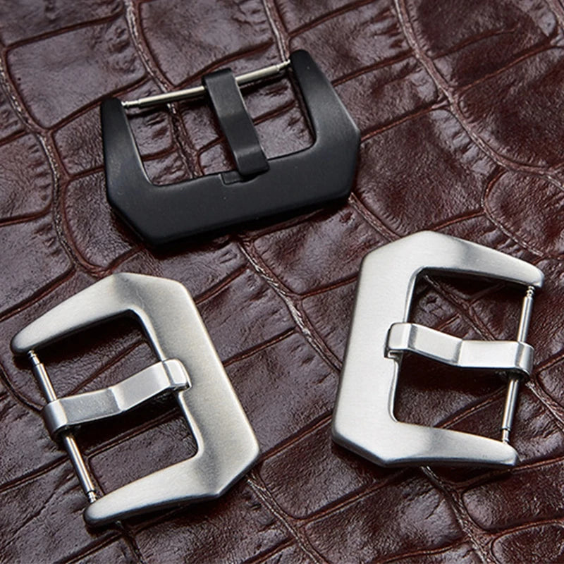 316L Stainless Steel Watch Buckle (16-26mm) – Silver & Black