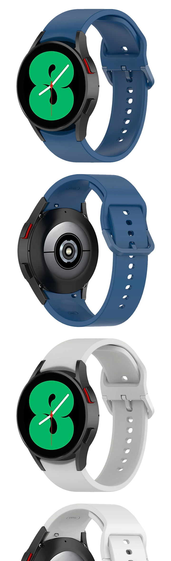 20mm Silicone Watch Strap for Samsung Galaxy Watch 40–46mm Sports Band