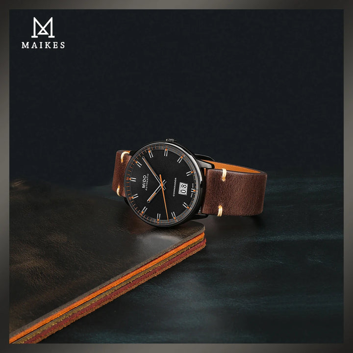 Vintage Vegetable-Tanned Leather Watch Band 20-24mm from Tuscany, Italy