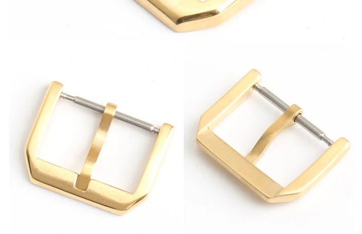 MAIKES Stainless Steel Watch Clasp 16mm 18mm 20mm 22mm Black Rose Gold Watch Buckle For Leather Watch Band