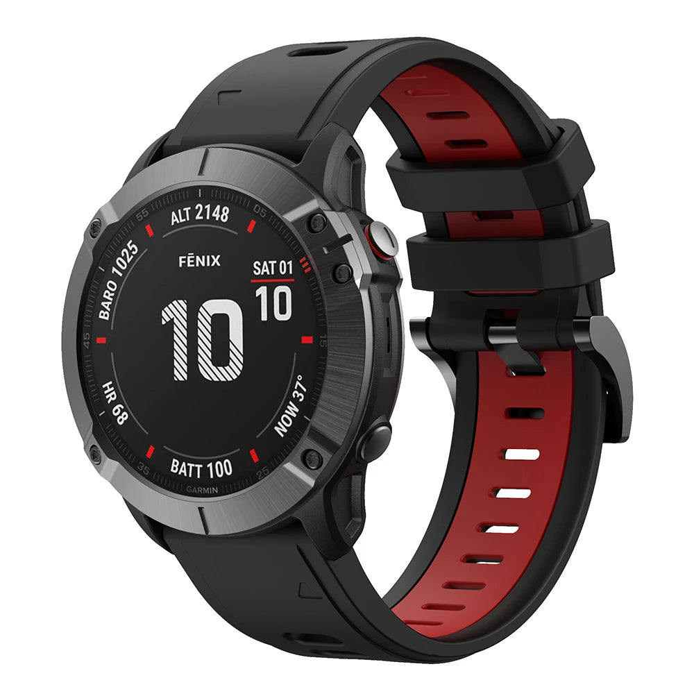 QuickFit Silicone Strap for Garmin Fenix Series (22-26mm)