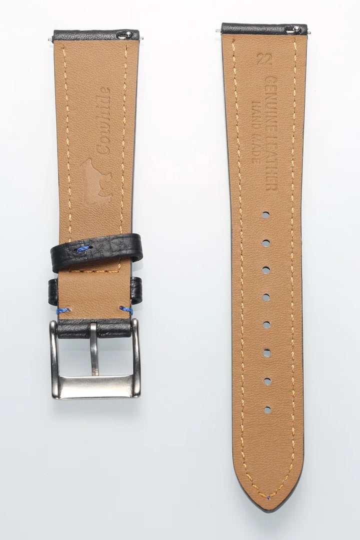 HEMSUT Genuine Cow Leather Quick-Release Watch Band (18-22mm)