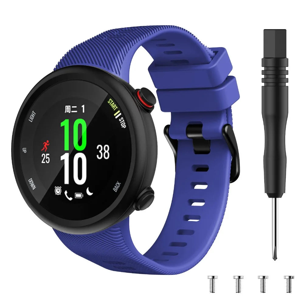 Silicone Watch Strap for Garmin Forerunner 45/45S & Swim 2