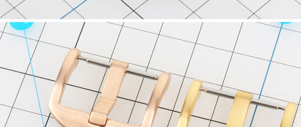 MAIKES Stainless Steel Watch Buckle 16mm 18mm 20mm 22mm 24mm Leather Strap Watch Clasp Black Rose Gold