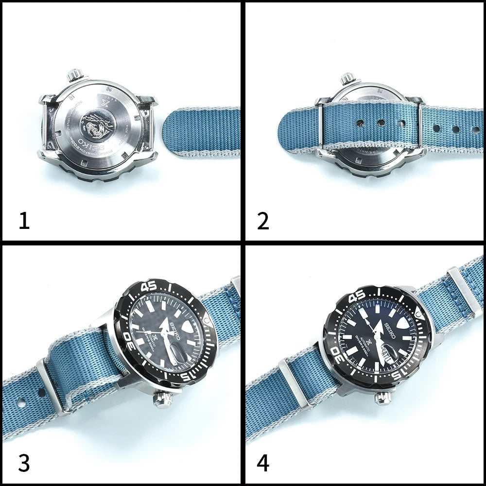 NATOBELT High Quality Army Sports Nylon Seatbelts Sailcloth Strap 20mm 22mm Fabric Nylon Watchbands For 007 Bond