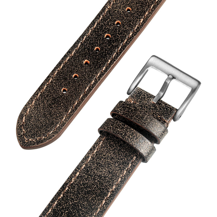Hemsut Quick Release Leather Watch Bands Italian Mastrotto Brown Leather Watches Straps 18mm 20mm 22mm