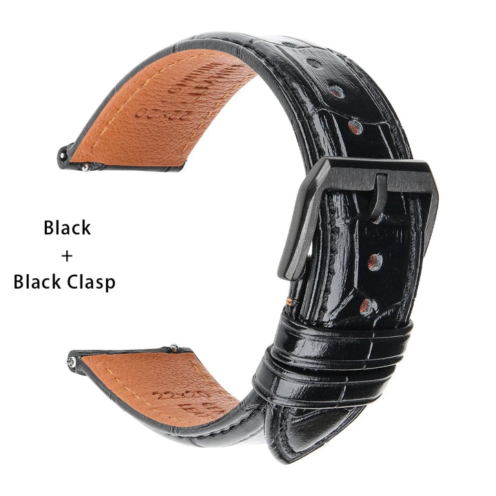 Quick Release Watchband For Huawei Watch GT 2 Pro TISSOT Samsung Galaxy Watch Active2/3 Bracelet Leather Strap Watch Band