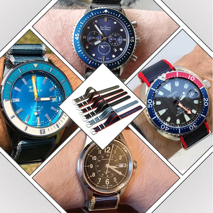 NATOBELT High Quality Army Sports Nylon Seatbelts Sailcloth Strap 20mm 22mm Fabric Nylon Watchbands For 007 Bond