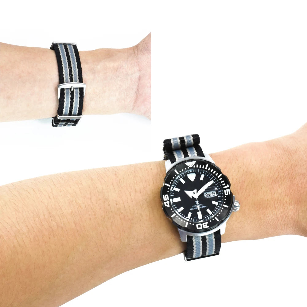 NATOBELT Quality Seatbelt Nylon Watch Strap 20mm 22mm Universal Type Sports Troops Parachute Pilot Military Nylon Watch Bands