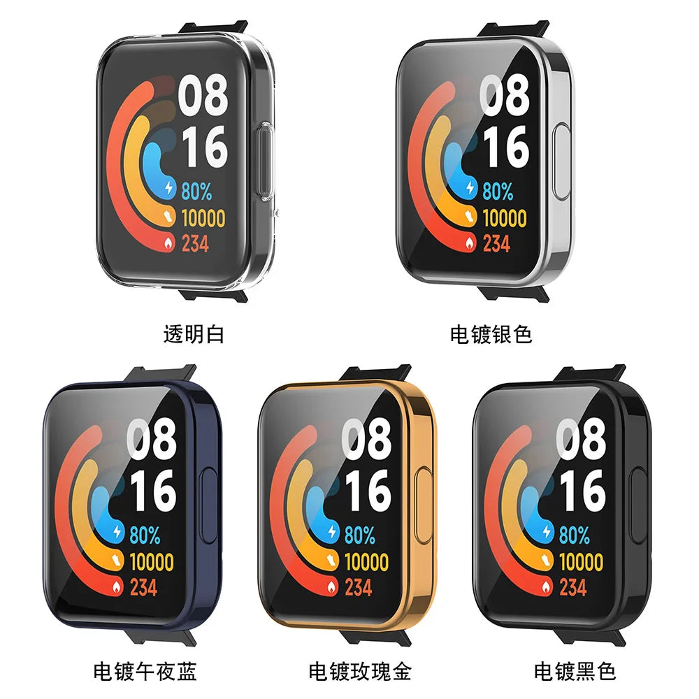 Electroplated TPU Protective Case for Redmi Watch 2 Lite – Full Screen Bumper