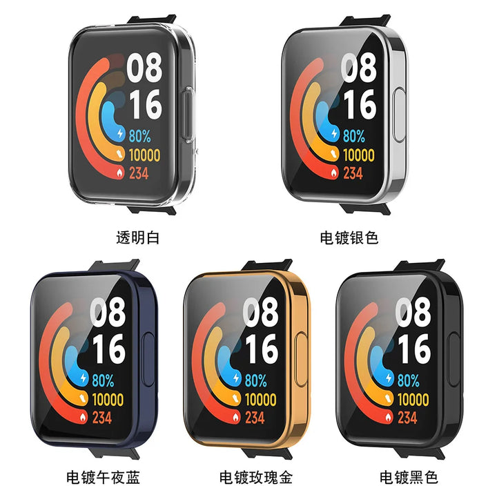 Electroplated TPU Protective Case for Redmi Watch 2 Lite – Full Screen Bumper