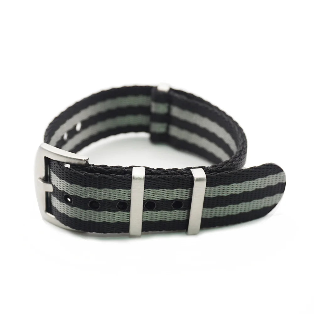 NATOBELT High Quality Army Sports Nylon Seatbelts Sailcloth Strap 20mm 22mm Fabric Nylon Watchbands For 007 Bond