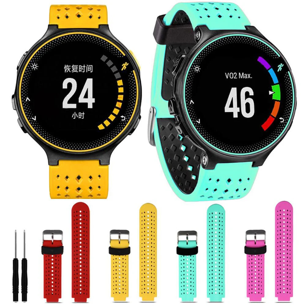 Silicone Replacement Strap for Garmin Forerunner 235/220/230/620/630/735XT