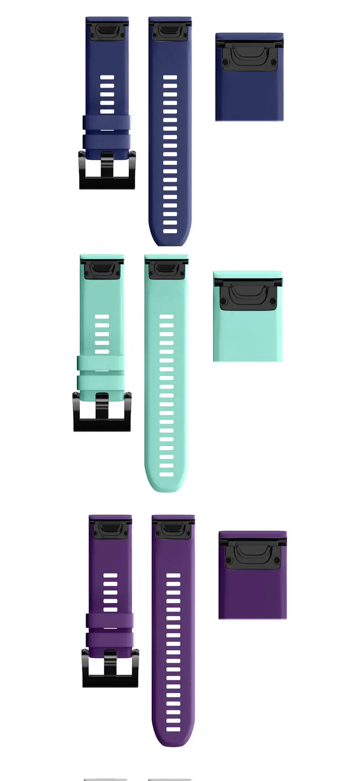 Quick-Release Silicone Sport Strap for Garmin Fenix & Forerunner