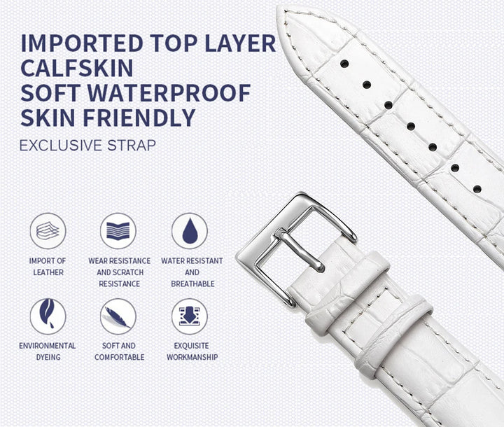 Premium Genuine Leather Watch Strap 12–24mm (With Tool)