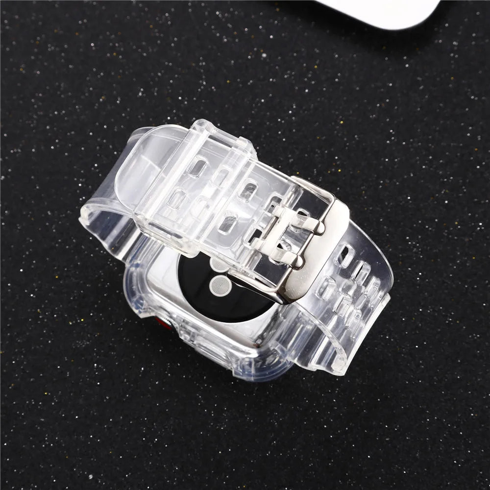 Transparent Silicone Sport Apple Watch Band 38–44mm for Series 1–6